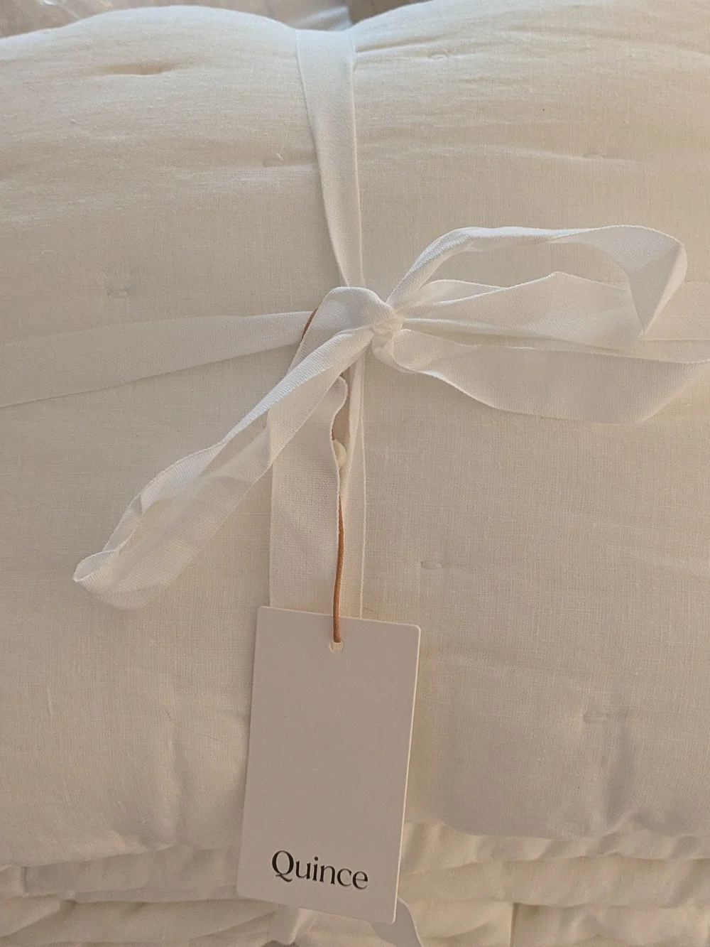 Quince European Linen Dream Quilt King Cal King White